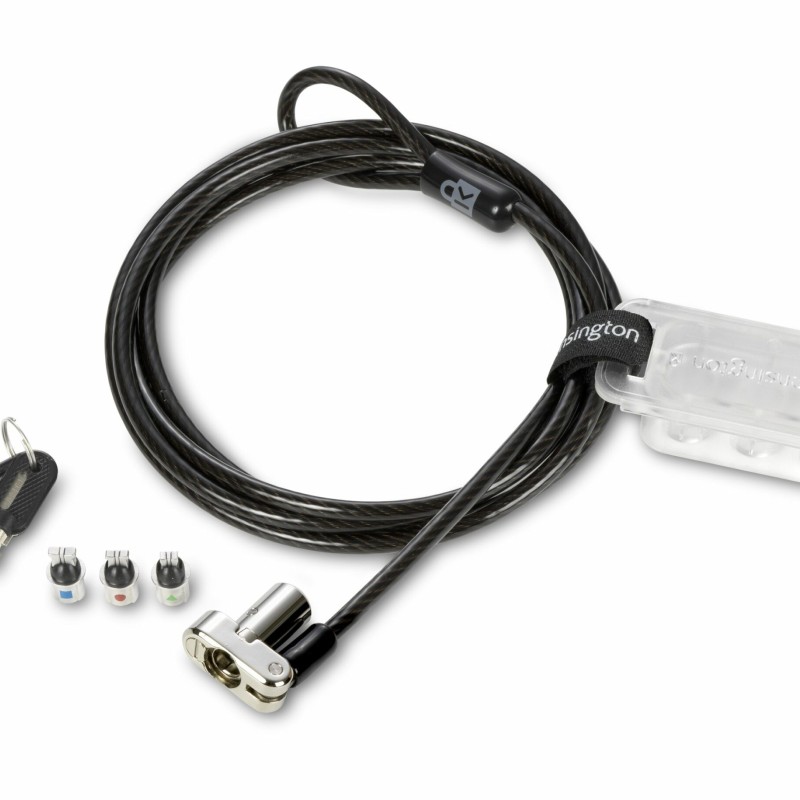 CABLU securitate KENSINGTON pt. notebook 3-in-1 slot standard / Nano / Wedge, cheie standard,conectare one-click,1.8m,cab otel carbon,permite pivotare si rotire, 