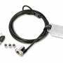 CABLU securitate KENSINGTON pt. notebook 3-in-1 slot standard / Nano / Wedge, cheie standard,conectare one-click,1.8m,cab otel carbon,permite pivotare si rotire, 