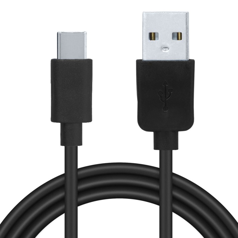 CABLU alimentare si date SPACER, pt. smartphone, USB 2.0 (T) la Type-C(T), PVC,2.1,Retail pack, 1.8m, black, 
