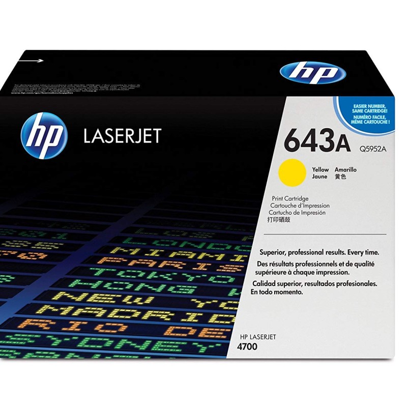 Toner Original HP Yellow, nr.643A, pentru Color LaserJet 4700 series, 1K, (timbru verde 1.2 lei) , 