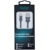 CABLU alimentare si date SPACER, pt. smartphone, USB 2.0 (T) la Lightning (T), pentru Iphone,Braided,Retail pack, 1m, black,  