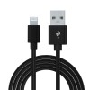 CABLU alimentare si date SPACER, pt. smartphone, USB 2.0 (T) la Lightning (T), pentru Iphone,Braided,Retail pack, 1m, black,  