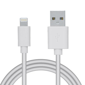 CABLU alimentare si date SPACER, pt. smartphone, USB 2.0 (T) la Lightning (T), pentru Iphone, PVC,Retail pack, 1.8m, White,  