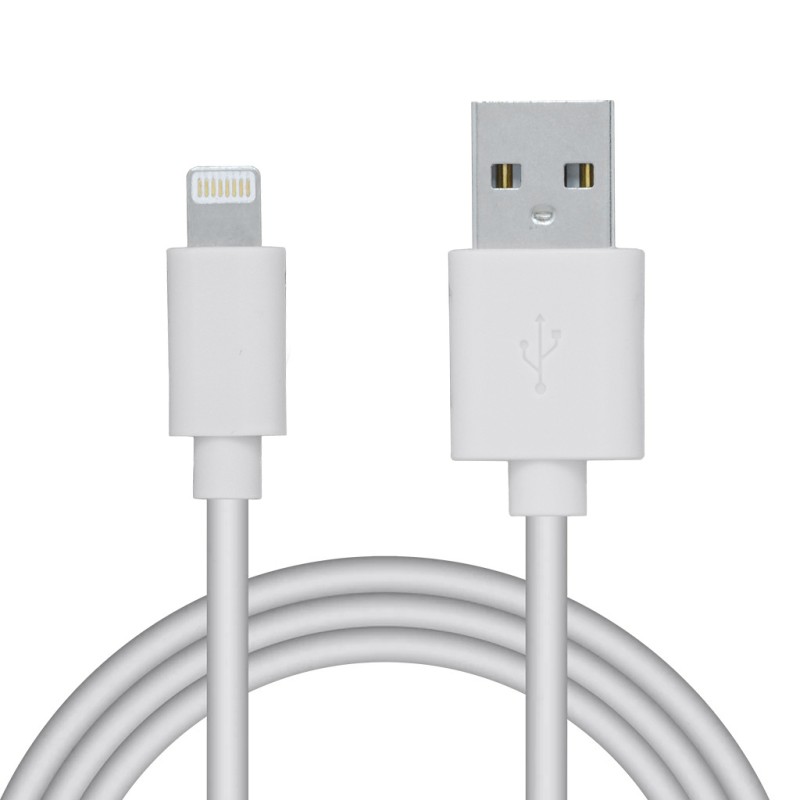 CABLU alimentare si date SPACER, pt. smartphone, USB 2.0 (T) la Lightning (T), pentru Iphone, PVC,Retail pack, 1.8m, White,  
