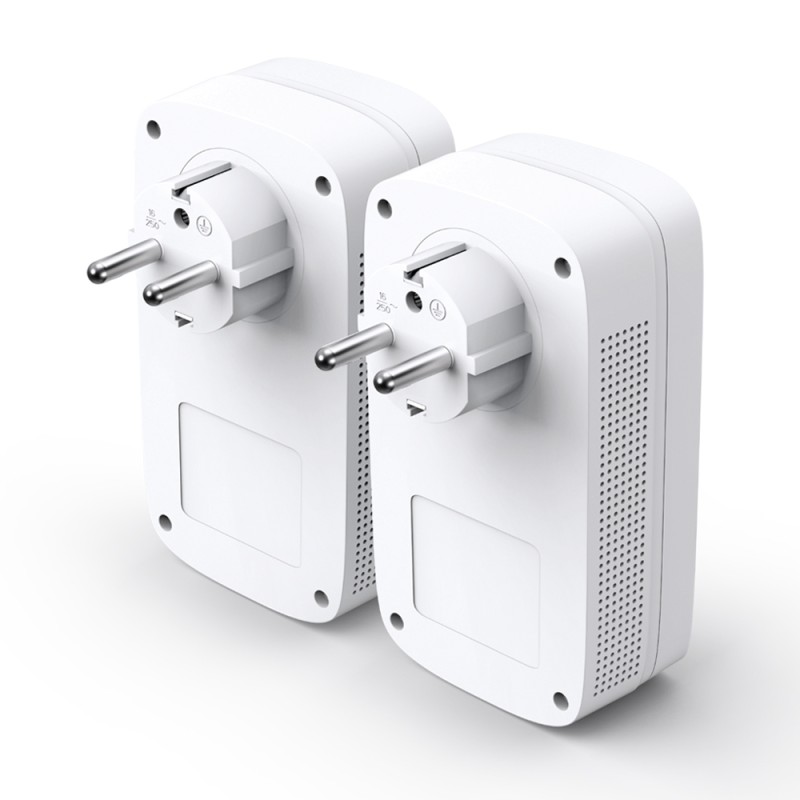 KIT ADAPTOR POWERLINE TP-LINK tehnologie AV2, AV1300, pana la 1300Mbps, 3 porturi Gigabit, priza AC, 2 buc. 