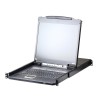 SWITCH KVM ATEN 1-Local/Remote Share Access 8-Port PS/2-USB VGA Single Rail LCD KVM over IP 