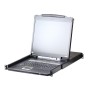 SWITCH KVM ATEN 1-Local/Remote Share Access 8-Port PS/2-USB VGA Single Rail LCD KVM over IP 