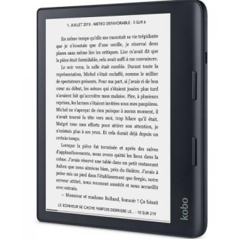 Kobo Sage e-Book Reader, E Ink flush touch 8 inch, 1440 x 1920, 32 GB, 1.8 GHz, 1 x micro USB, 0.240 kg, Wireless Da, Comfort Light PROBlack 