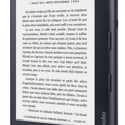 Kobo Sage e-Book Reader, E Ink flush touch 8 inch, 1440 x 1920, 32 GB, 1.8 GHz, 1 x micro USB, 0.240 kg, Wireless Da, Comfort Light PROBlack 