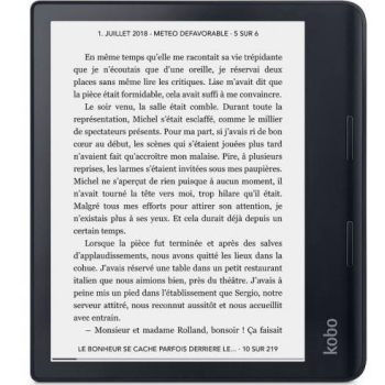 Kobo Sage e-Book Reader, E Ink flush touch 8 inch, 1440 x 1920, 32 GB, 1.8 GHz, 1 x micro USB, 0.240 kg, Wireless Da, Comfort Light PROBlack 