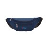 BORSETA Iggy, polyester,1 bretea, 1 compartiment principal,1 compartiment frontal, 38x16x6.5cm, albastru 