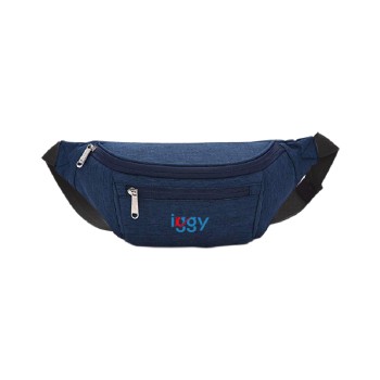 BORSETA Iggy, polyester,1 bretea, 1 compartiment principal,1 compartiment frontal, 38x16x6.5cm, albastru 