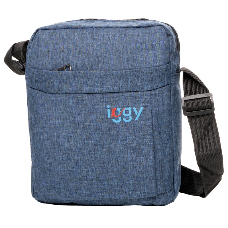GEANTA CROSSBODY Iggy,1 bretea, 1 compartiment principal,1 compartiment frontal, 21x26x5.6cm, polyester,albastru 