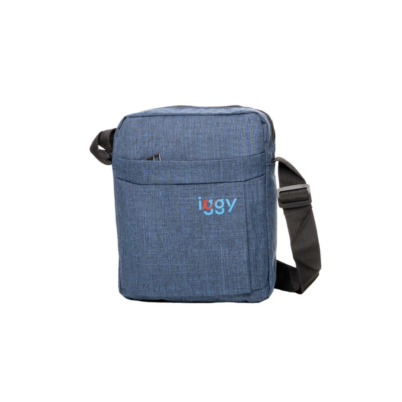 GEANTA CROSSBODY Iggy,1 bretea, 1 compartiment principal,1 compartiment frontal, 21x26x5.6cm, polyester,albastru 