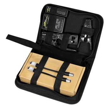 TRUSA scule retelistica, LOGILINK, testare cab, sertiz. mufe, deziz. cablu, sertiz. cab,taiere cablu. 4 prod.:tester cab,cleste sertiz. mufe,unealta punch down,cleste dez. cab, Cat.6A/7, 
