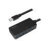 CABLU USB LOGILINK prelungitor, USB 3.0 (T) la 4 x USB 3.0 (M), 10m, activ (permite folosirea unui cablu USB lung), negru, 