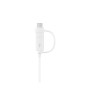 CABLU alimentare si date smartphone Samsung, USB 2.0 (T) la Micro-USB (T) | USB Type-C, cauciuc, lungime 1.5 m, alb, 