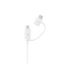 CABLU alimentare si date smartphone Samsung, USB 2.0 (T) la Micro-USB (T) | USB Type-C, cauciuc, lungime 1.5 m, alb, 
