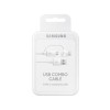 CABLU alimentare si date smartphone Samsung, USB 2.0 (T) la Micro-USB (T) | USB Type-C, cauciuc, lungime 1.5 m, alb, 