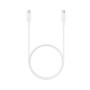CABLU alimentare smartphone Samsung, USB Type-C (T) la USB Type-C (T), cauciuc, lungime 1 m, alb, 
