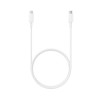 CABLU alimentare smartphone Samsung, USB Type-C (T) la USB Type-C (T), cauciuc, lungime 1 m, alb, 