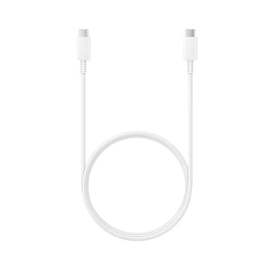 CABLU alimentare smartphone Samsung, USB Type-C (T) la USB Type-C (T), cauciuc, lungime 1 m, alb, 