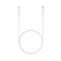 CABLU alimentare smartphone Samsung, USB Type-C (T) la USB Type-C (T), cauciuc, lungime 1 m, alb, 
