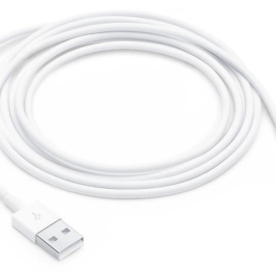 CABLU alimentare si date smartphone Apple, Lightning (T) la USB 2.0 (T), cauciuc, lungime 2 m, alb, 