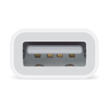 Adaptor USB smartphone Apple, Lightning (T) la USB 2.0 (M), cauciuc, alb, 