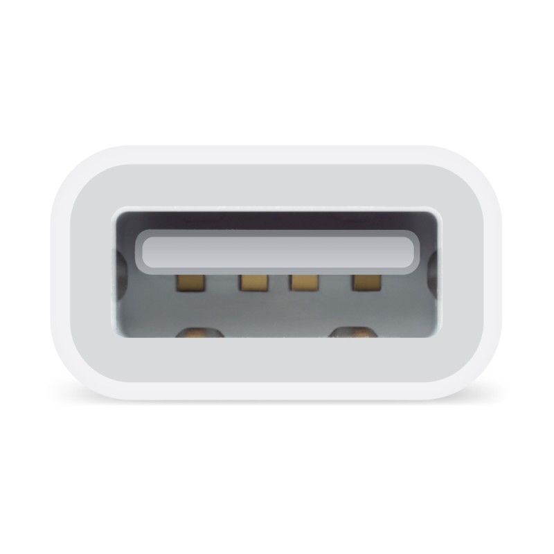 Adaptor USB smartphone Apple, Lightning (T) la USB 2.0 (M), cauciuc, alb, 