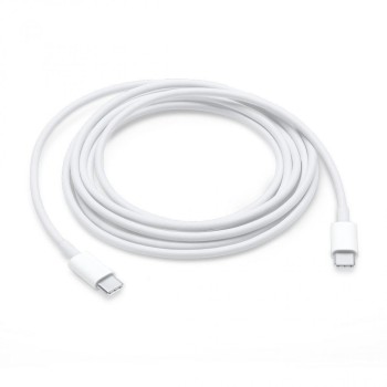 CABLU alimentare smartphone Apple, USB Type-C (T) la USB Type-C (T), cauciuc, lungime 2 m, alb, 