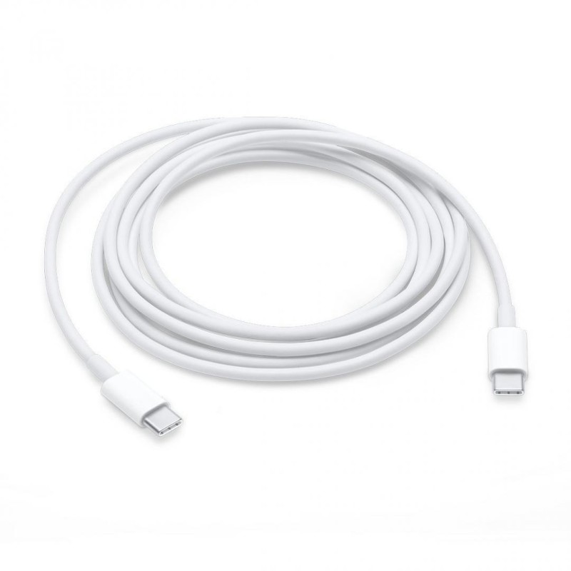 CABLU alimentare smartphone Apple, USB Type-C (T) la USB Type-C (T), cauciuc, lungime 2 m, alb, 