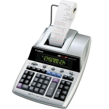Calculator de birou CANON, MP-1411LTSC, ecran 14 digiti, Ribon, functie business, tax si conversie moneda, gri,  