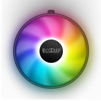 COOLER  PCCOOLER, skt. universal, racire cu aer, vent. 120 mm x 1, 1800 rpm, fixed LED RGB 