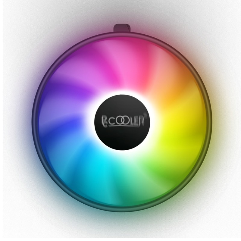 COOLER  PCCOOLER, skt. universal, racire cu aer, vent. 120 mm x 1, 1800 rpm, fixed LED RGB 