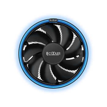 COOLER  PCCOOLER, skt. universal, racire cu aer, vent. 120 mm x 1, 1800 rpm, blue LED 