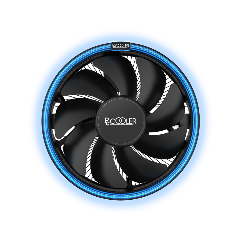 COOLER  PCCOOLER, skt. universal, racire cu aer, vent. 120 mm x 1, 1800 rpm, blue LED 