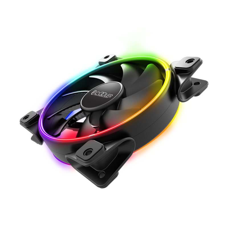 VENTILATOR PCCOOLER PC 120x120x25 mm, RGB LED, PWM, Hydro Bearing, control iluminare A-RGB, 1 buc. in pachet 