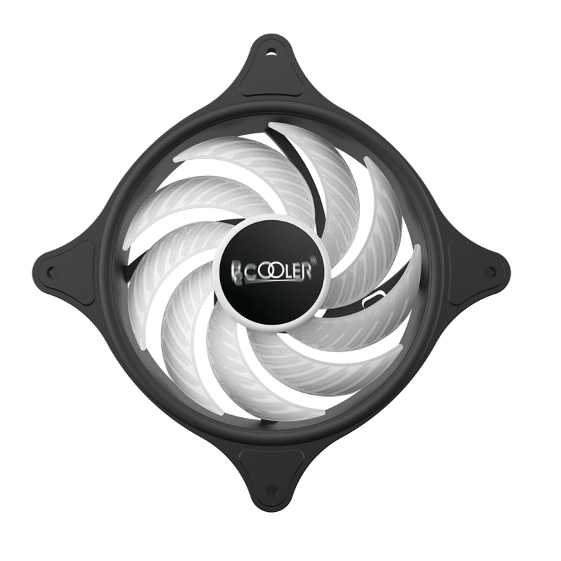 VENTILATOR PCCOOLER PC 120x120x25 mm, RGB LED fix, 3 PIN, Hydro Bearing, fixed LED RGB, 1 buc. in pachet 