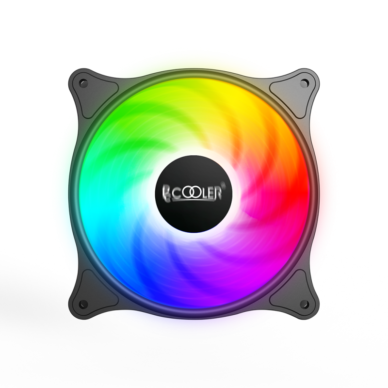VENTILATOR PCCOOLER PC 120x120x25 mm, RGB LED fix, 3 PIN, Hydro Bearing, fixed LED RGB, 1 buc. in pachet 