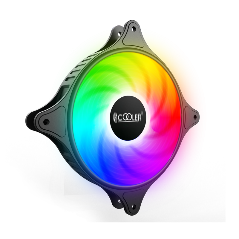 VENTILATOR PCCOOLER PC 120x120x25 mm, RGB LED fix, 3 PIN, Hydro Bearing, fixed LED RGB, 1 buc. in pachet 