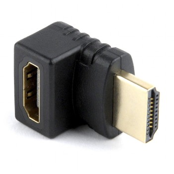 ADAPTOR video GEMBIRD, HDMI (T) la HDMI (M), unghi 270grade sus, conectori auriti, black, 