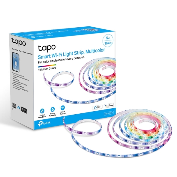 BANDA LED TP-Link  RGBIC,  Wi-Fi 2.4 Ghz incorporat, consum 20.5W, banda 5m, control prin aplicatia Tapo, comenzi vocale 