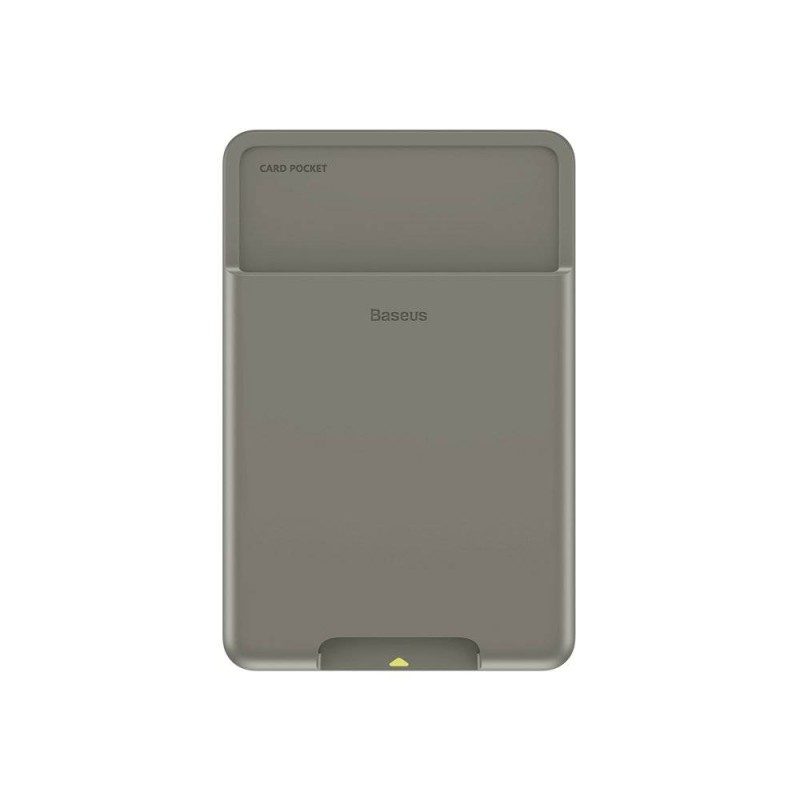 PORTCARD silicon Baseus, compatibil cu majoritatea telefoanelor de pe piata, atat timp cat telefonul este mai lat de 62 mm si mai lung de 95mm, gri deschis 