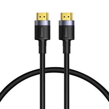 CABLU video Baseus Cafule, HDMI (T) la HDMI (T), rezolutie maxima 4K UHD (3840 x 2160) la 60 Hz, conectori auriti, 1m, negru 