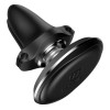 SUPORT AUTO Baseus Magnetic pt. SmartPhone, fixare bord in grila de ventilatie, rotire 360 grade, in partile laterale are 2 prinderi pentru 2 cabluri, negru 