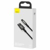 CABLU alimentare si date Baseus Tungsten Gold, Fast Charging Data Cable pt. smartphone,USB la Lightning 2.4A,braided, 1m,rezistent zgarieturi,negru 