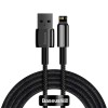 CABLU alimentare si date Baseus Tungsten Gold,Fast Charging Data Cable pt. smartphone,USB la Lightning 2.4A, braided,2m, rezistent zgarieturi,negru 