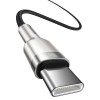 CABLU alimentare si date Baseus Cafule Metal, Fast Charging Data Cable pt. smartphone, USB Type-C la USB Type-C 100W, braided, 1m, negru 