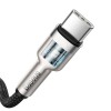CABLU alimentare si date Baseus Cafule Metal, Fast Charging Data Cable pt. smartphone, USB Type-C la USB Type-C 100W, braided, 1m, negru 